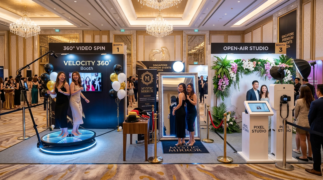 360 Video Spin Magic Mirror and Open Studio Photo Booth Showcase Singapore