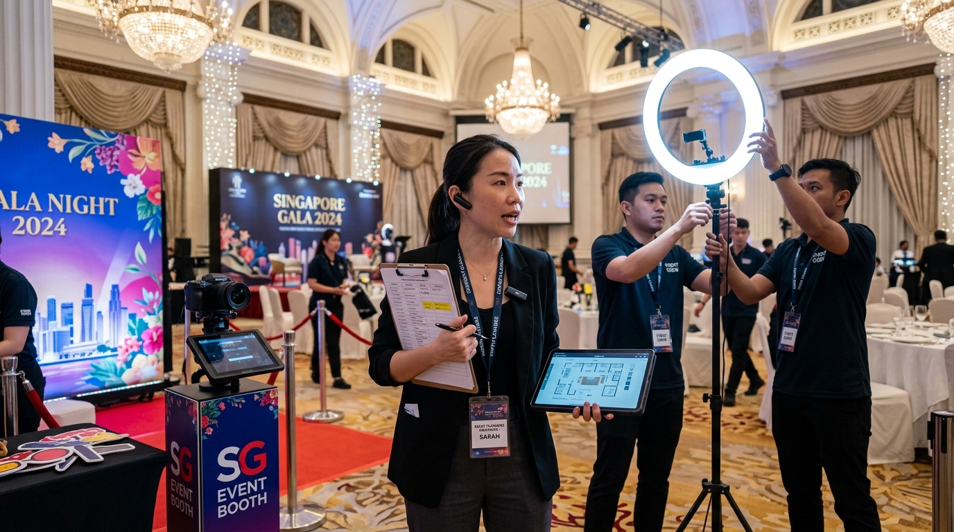 Event Planning Logistics and Photo Booth Setup Coordination Singapore