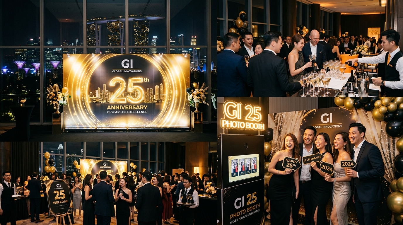 Corporate Milestone Anniversary Celebration Photo Wall Singapore
