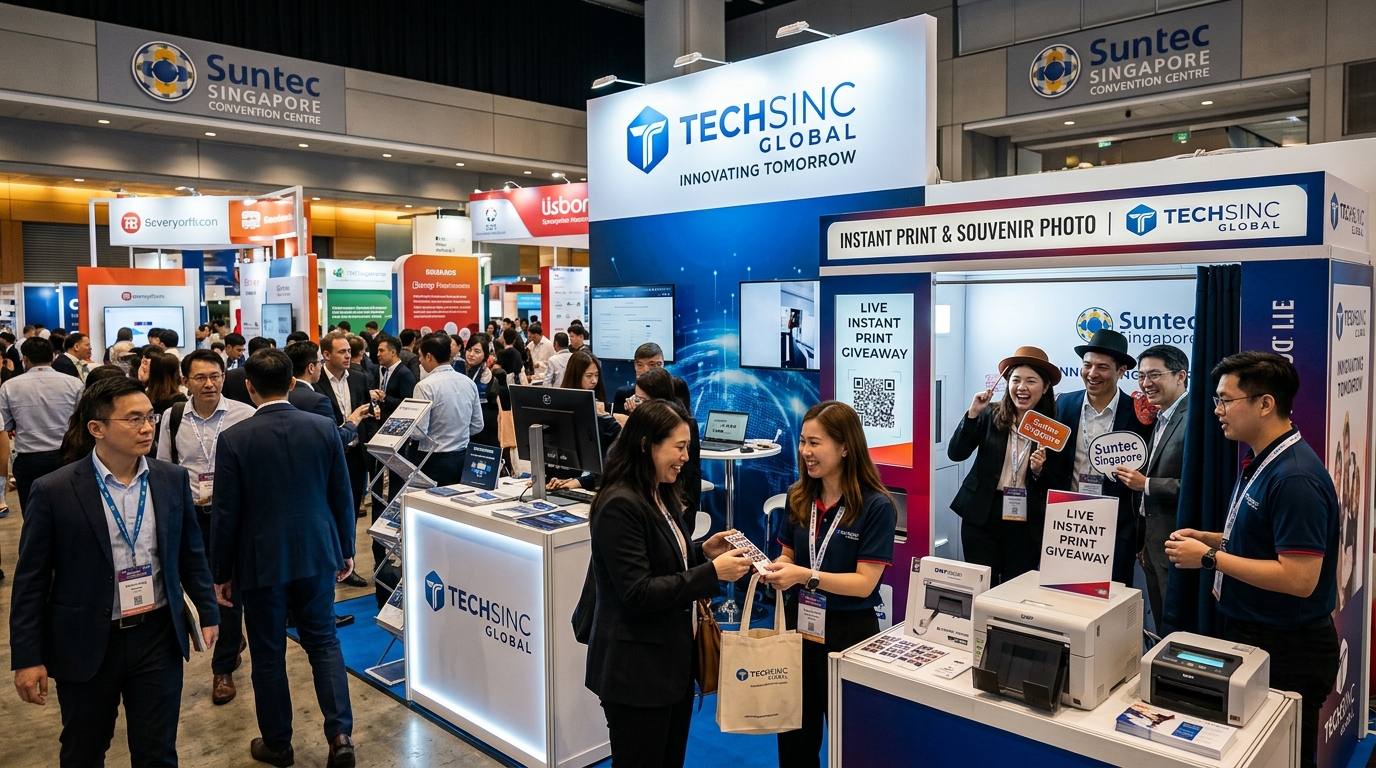 Suntec Singapore Exhibition Trade Show Photo Booth Giveaway