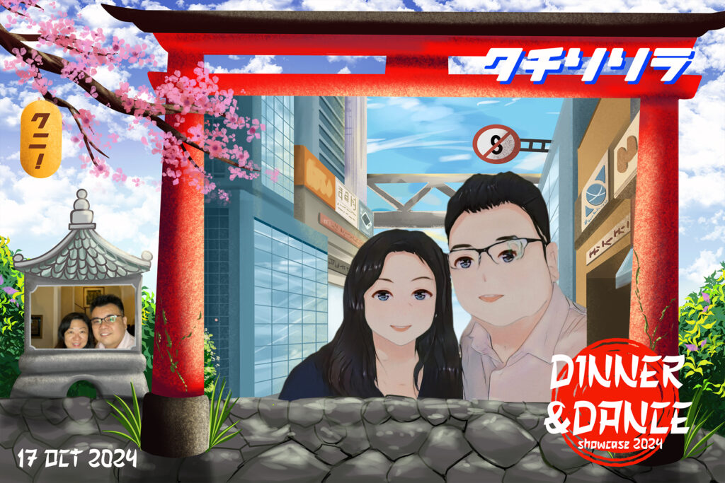 AI Cartoon Photo Booth in Singapore by Printaparty