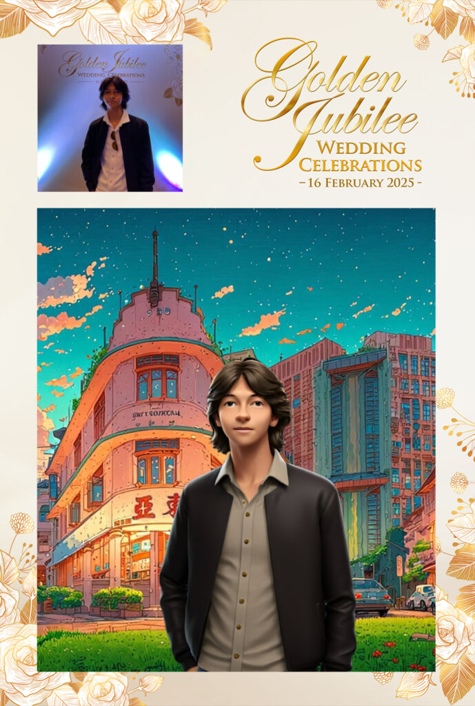 AI Cartoon Photo Booth in Singapore by Printaparty