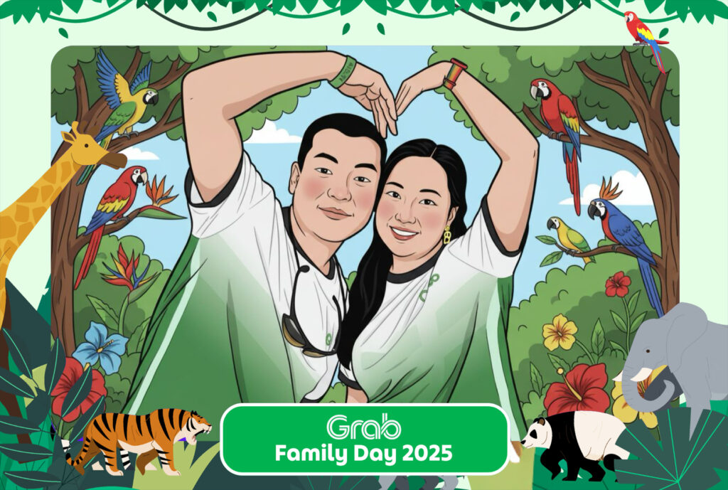 AI Cartoon Photo Booth in Singapore by Printaparty