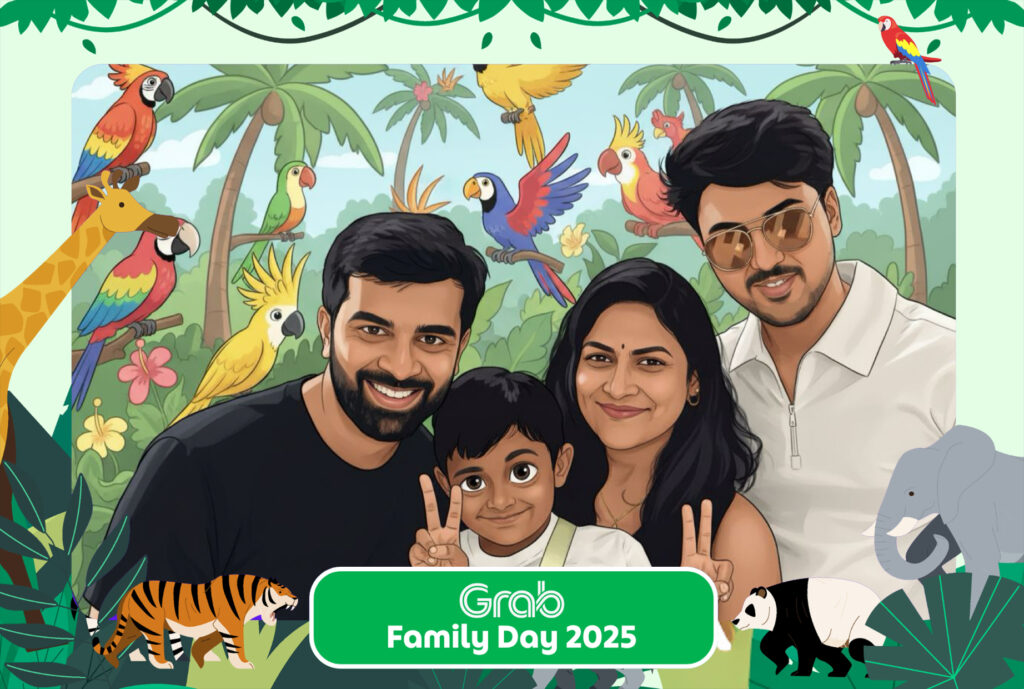 AI Cartoon Photo Booth in Singapore by Printaparty