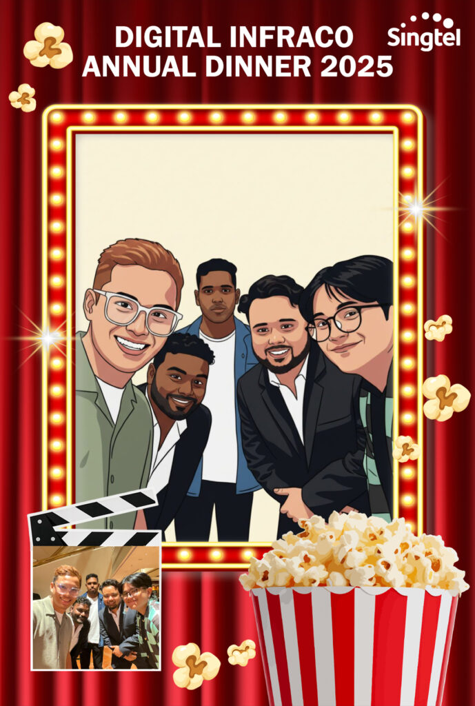 AI Cartoon Photo Booth in Singapore by Printaparty