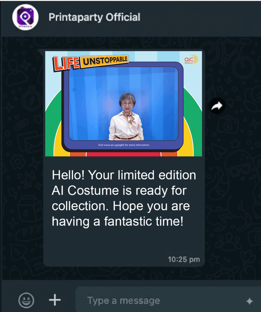 AI Costume Photo Booth in Singapore by Printaparty