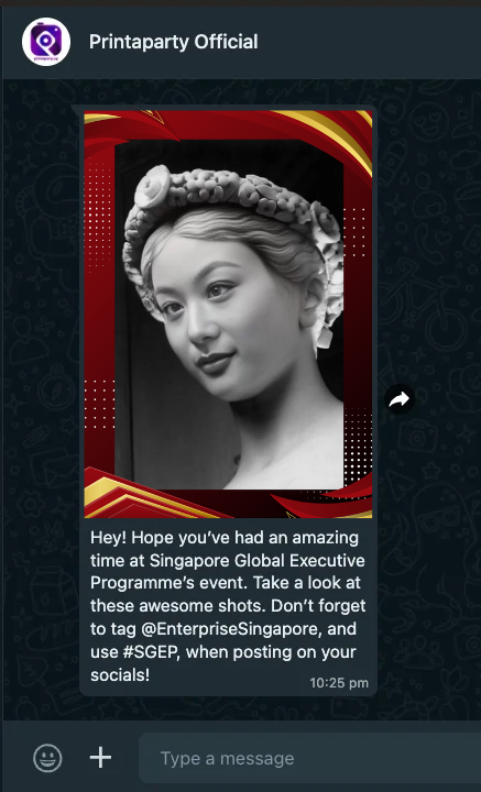 AI Sculpture Photo Booth in Singapore by Printaparty