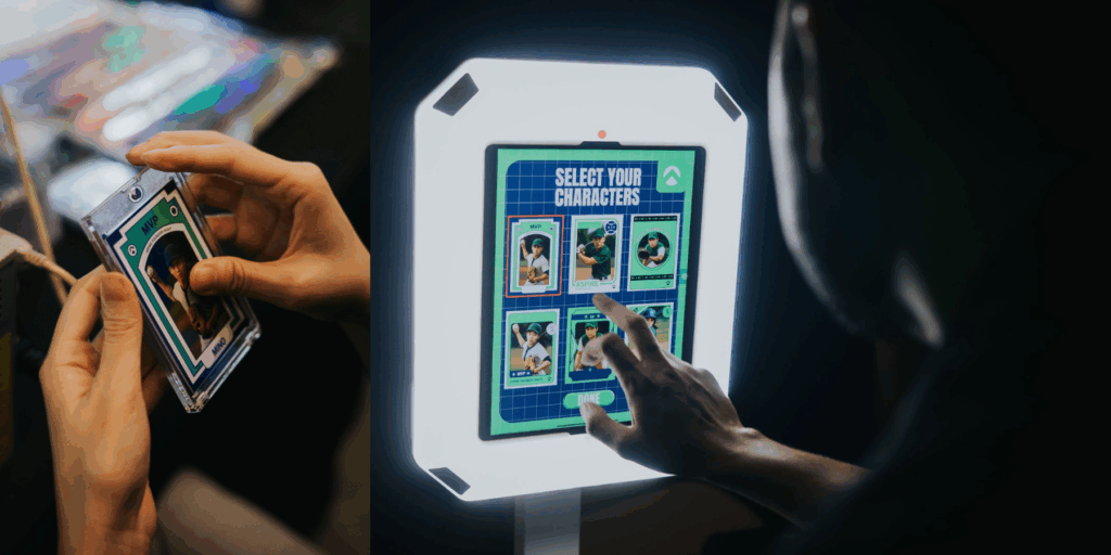 AI Trading Card Photo Booth in Singapore by Printaparty