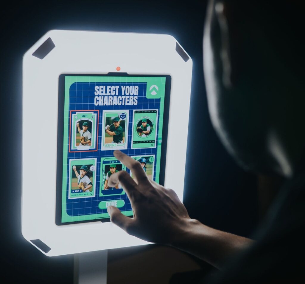 AI Trading Card Photo Booth in Singapore by Printaparty